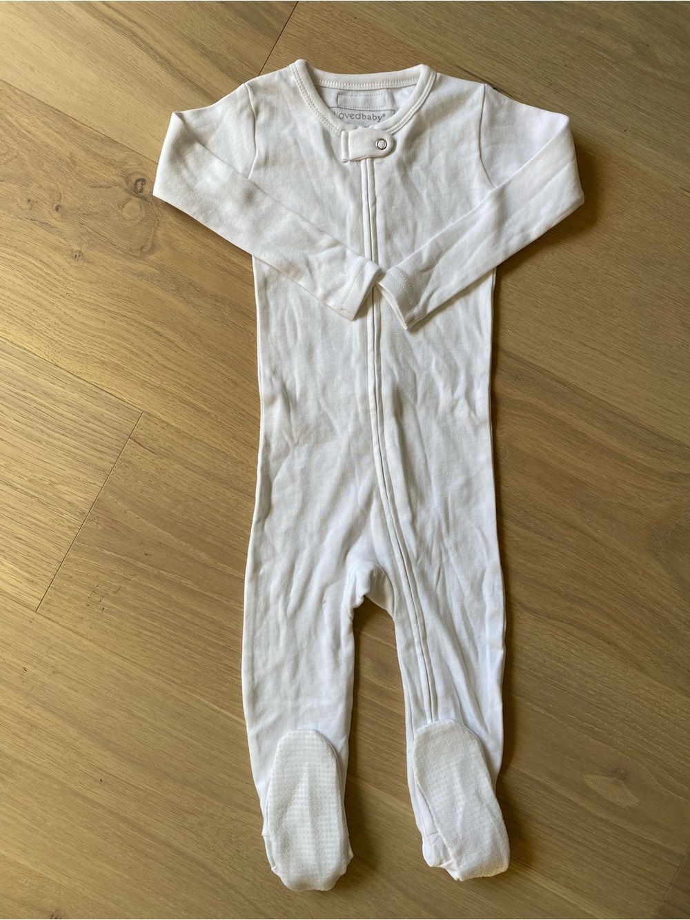 L'ovedbaby Zip-Front Footed One-Piece